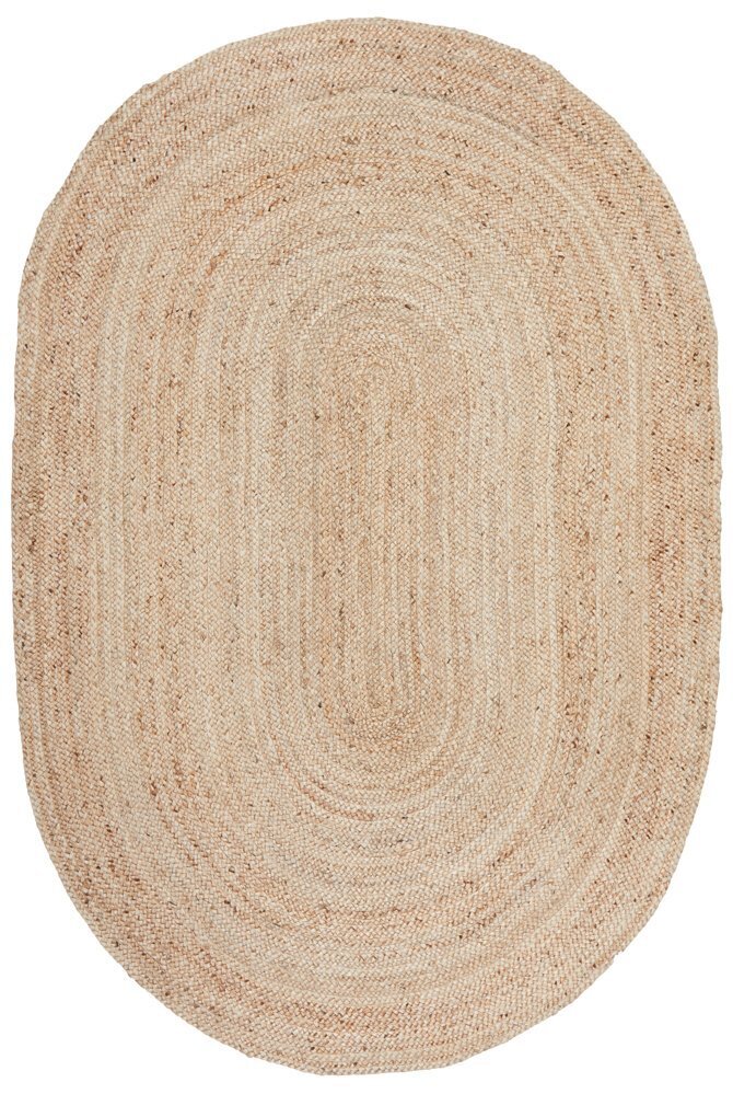 Bondi Natural Hand-Braided Jute Oval Rug