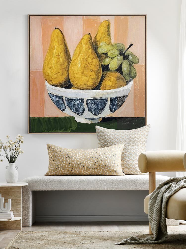 Pears & Grapes Canvas Art Print