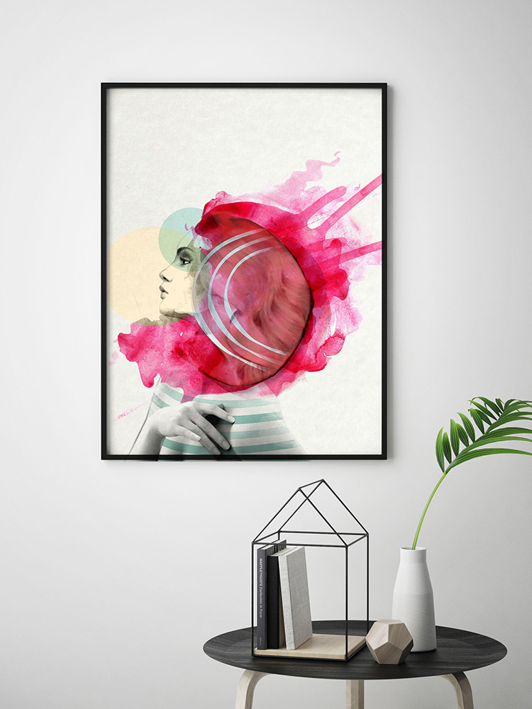 Bright Pink I Poster