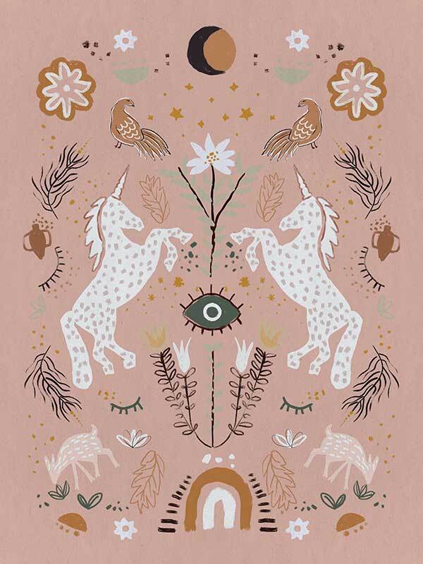 Unicorn Dreaming Canvas Art Print