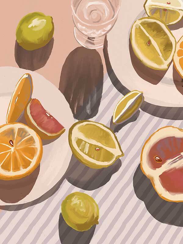 Citrus Fusion Canvas Art Print
