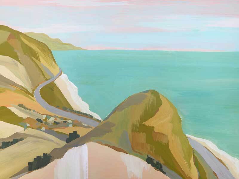Coastal Drive Canvas Art Print