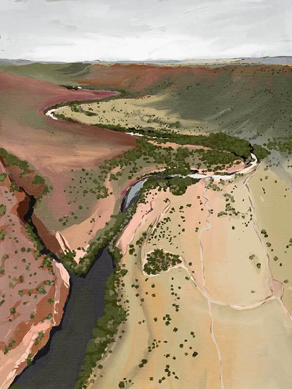 Where The River Runs Canvas Art Print