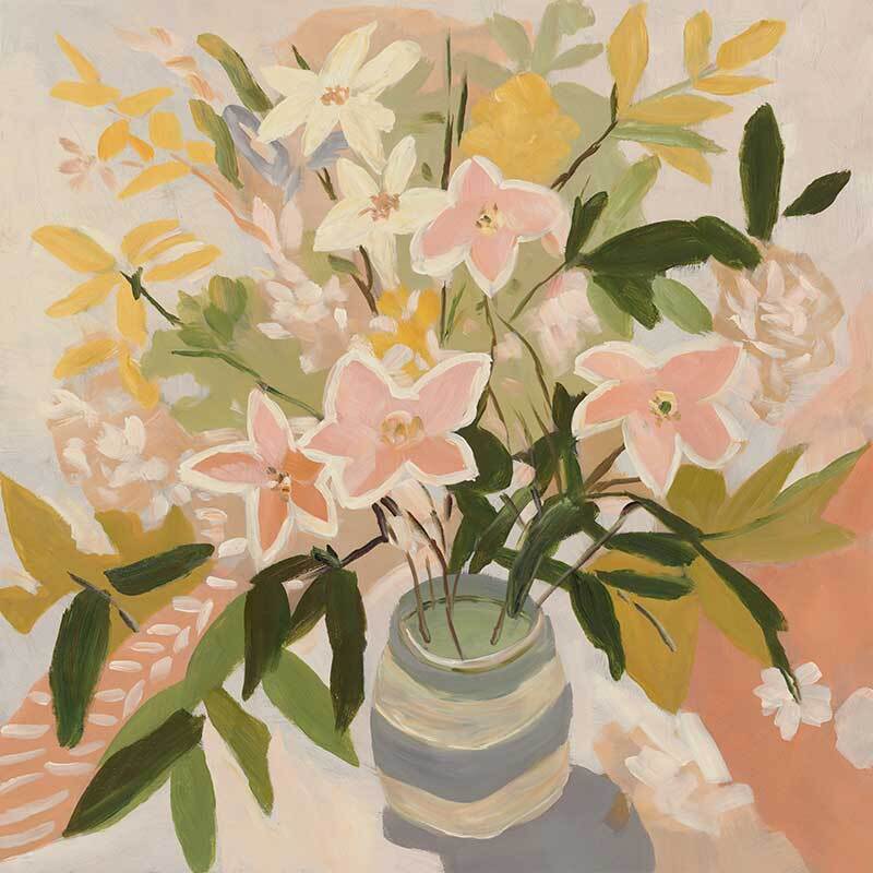 Sunlit Bouquet Canvas Art Print