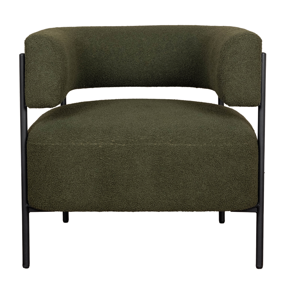 Teo Chair - Boucle Curl Olive Green