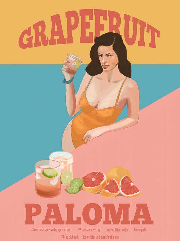 Grapefruit Paloma Poster