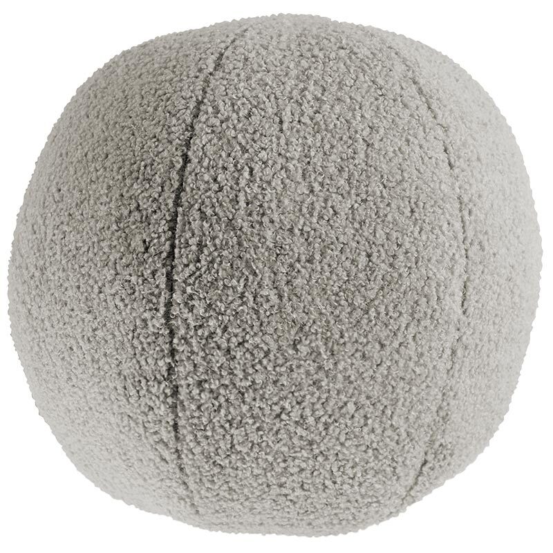Dove Grey Boucle Ball Cushion