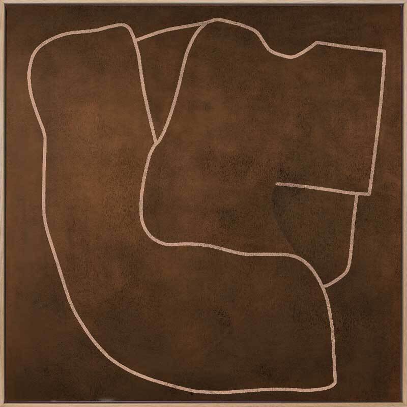 Maze of Boundaries - Oak Box Frame Canvas - 150x150