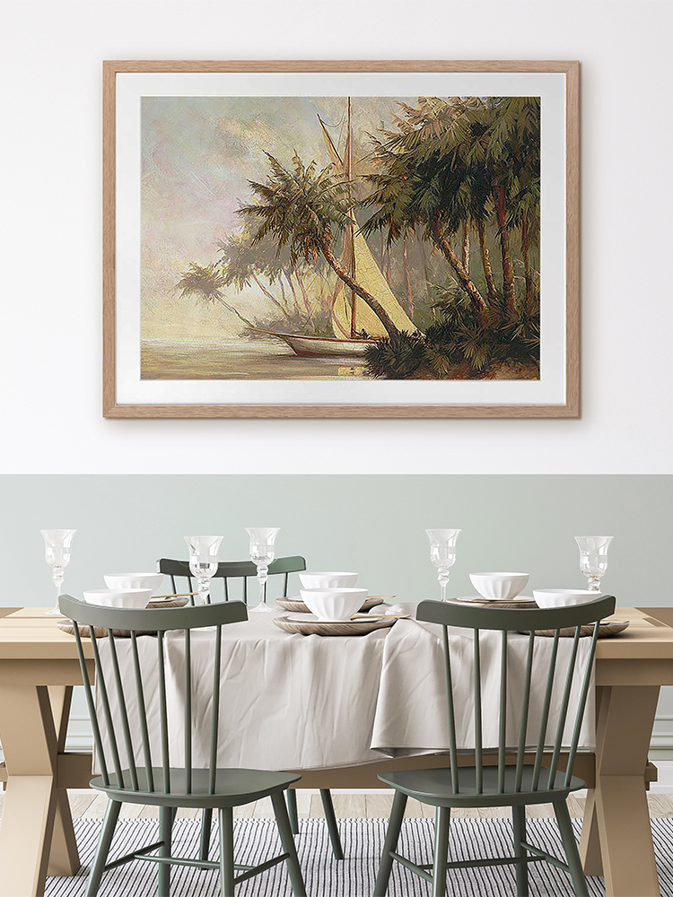 Bay of Palms Framed Art Print