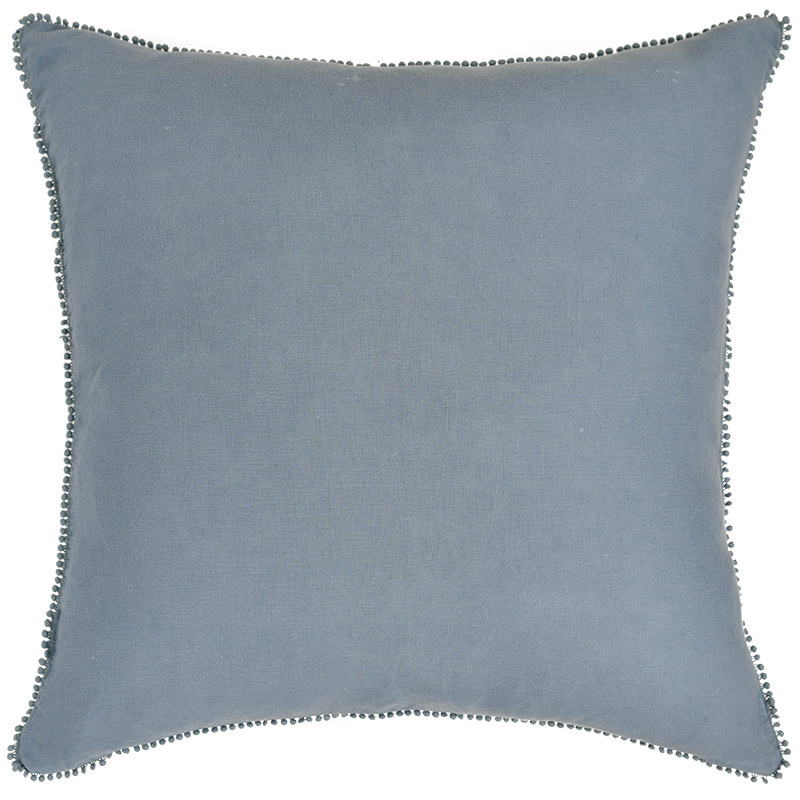 Denim Blue Oversize Linen Cushion - 60x60cm