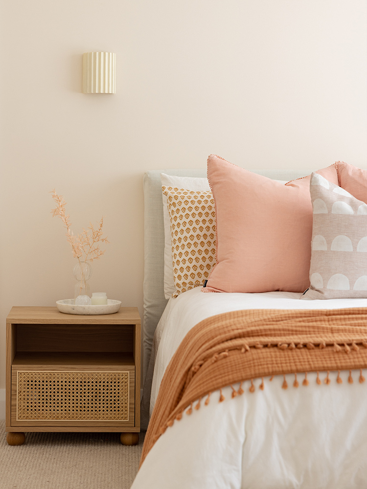 Pink Oversize Linen Cushion - 60x60cm