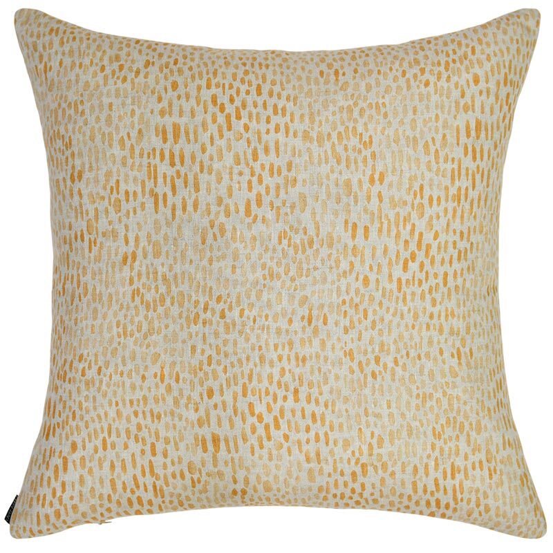 Golden Picnic Square Linen Cushion - 50x50cm
