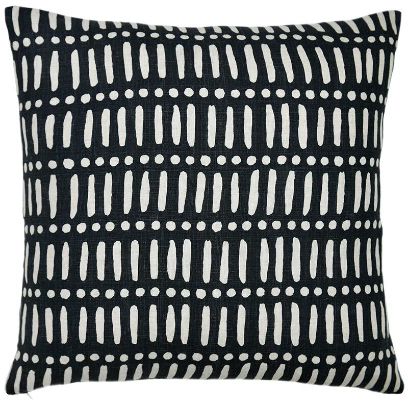 Wild Tropics Midnight Square Linen Cushion - 50x50cm