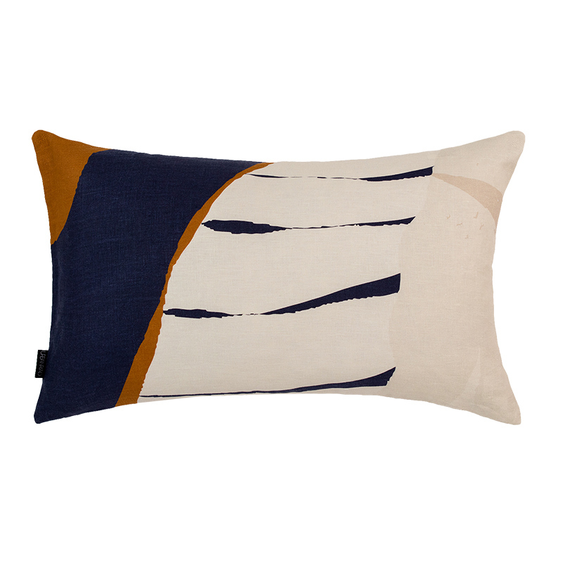 Grounded Lumbar Linen Cushion - 50X30cm