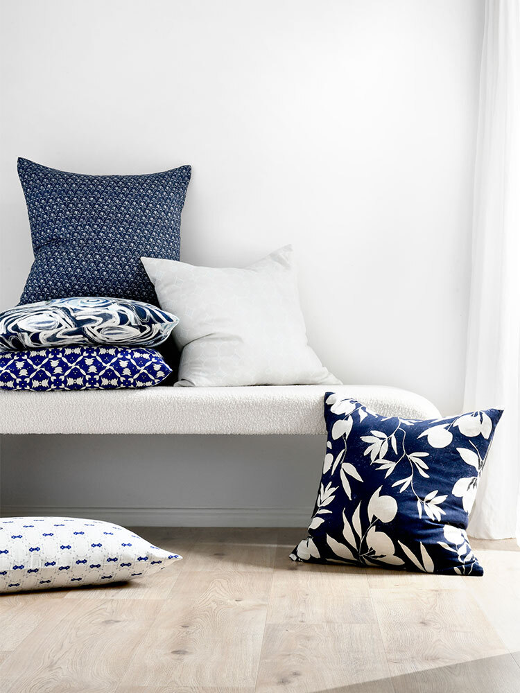 Deep Blue Linen Cushion- 60x60cm