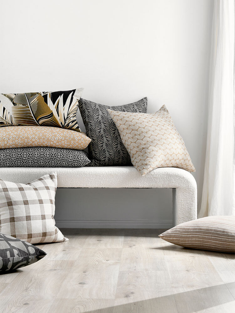 Grey Vines Linen Cushion- 60x60cm