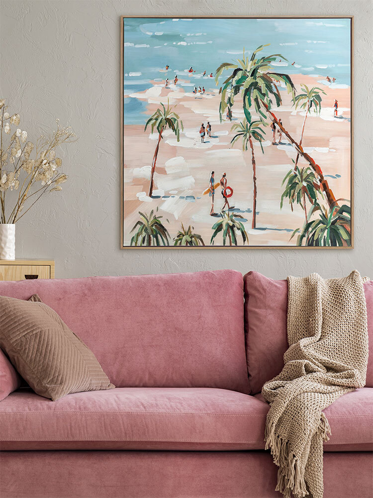 Tropical Holiday Hand Painted Canvas
