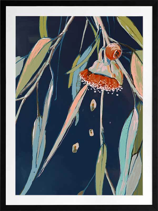 Coral Flowering Gum Framed Art Print