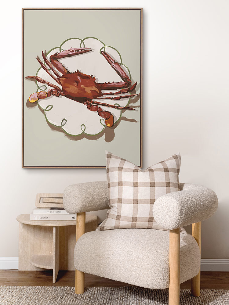 Crustacean Beige Canvas Art Print