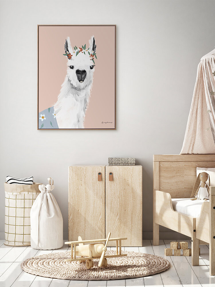 Delightful Alpaca Canvas Art Print