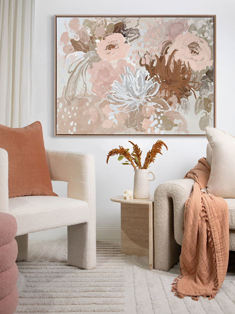 Blush Blossom Delight Canvas Art Print