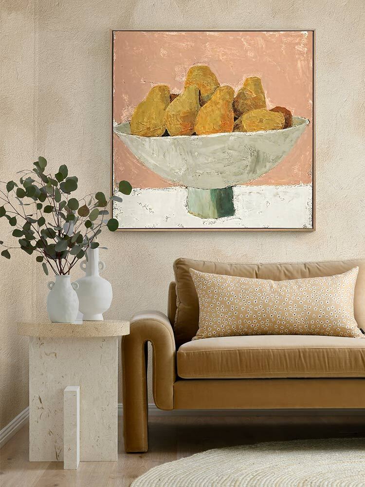 Bowl of Pears Canvas Art Print
