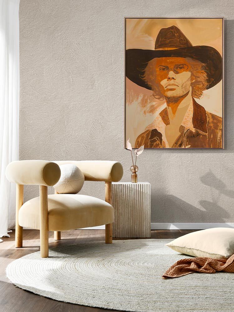 Untamed Cowboy Canvas Art Print