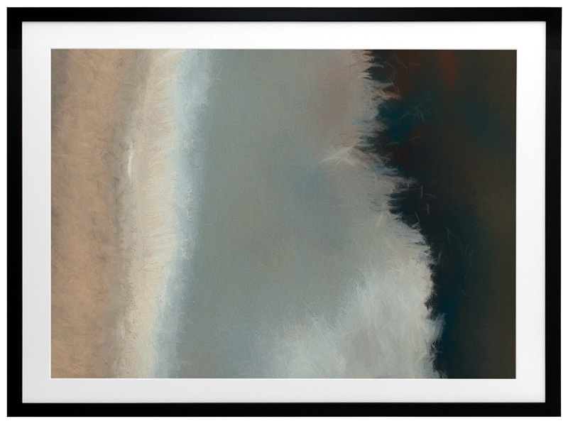 Blurred Coast Framed Art Print