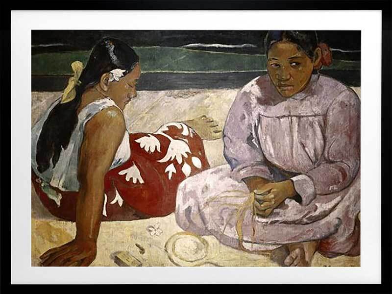 Tahitian Women, On the Beach Framed Art Print