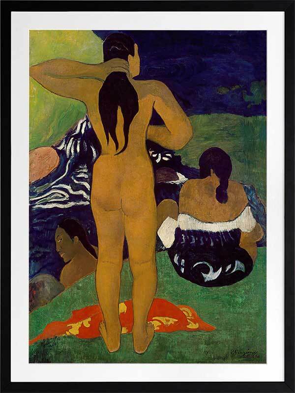 Tahitian Women Bathing Framed Art Print