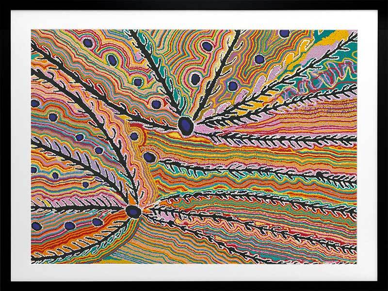 Wakirlpirri Jukurrpa Multicolour Framed Art Print