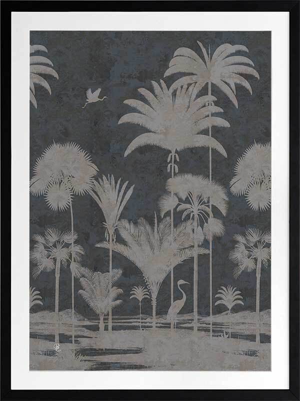 Shadow Palms Ocean I Framed Art Print