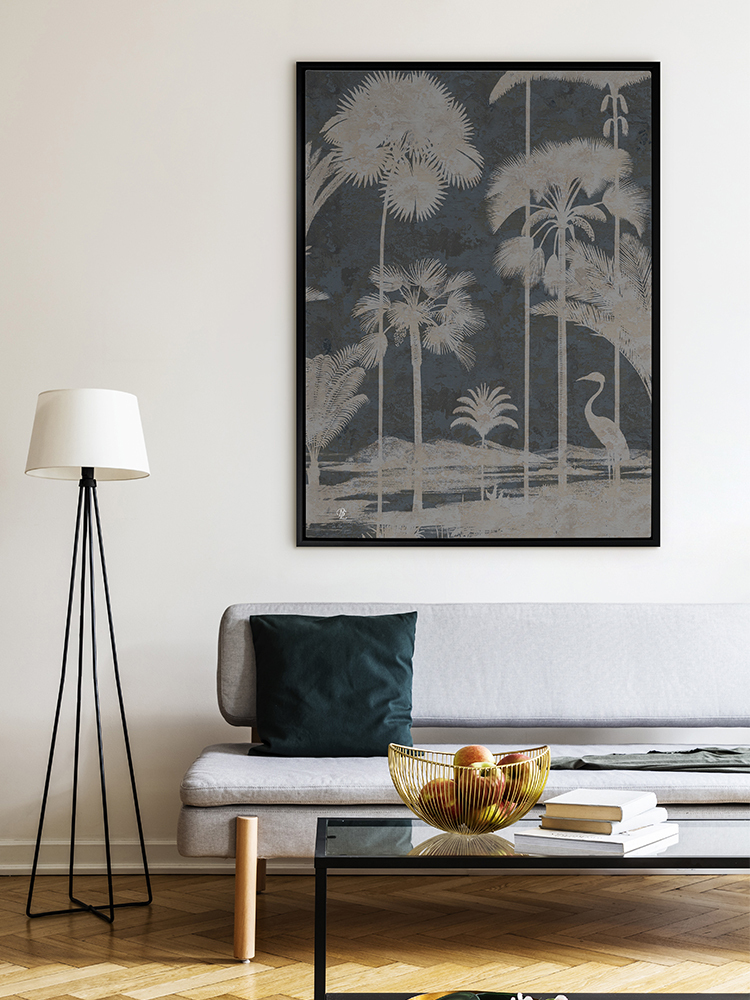 Shadow Palms Ocean II Canvas Art Print