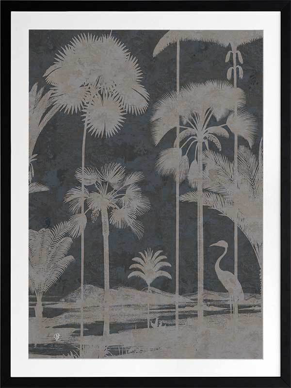 Shadow Palms Ocean II Framed Art Print