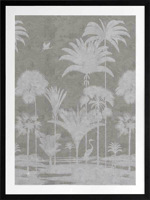 Shadow Palms Beige I Framed Art Print