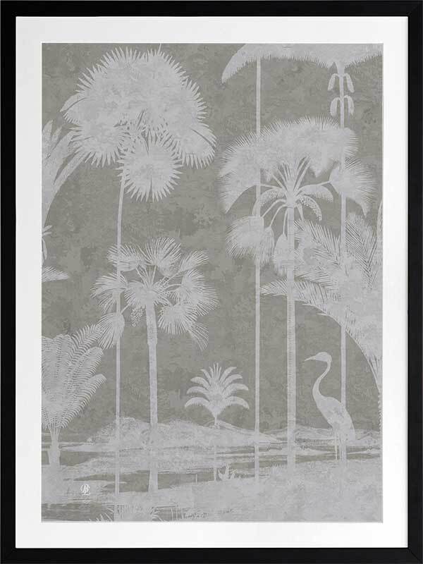Shadow Palms Beige II Framed Art Print