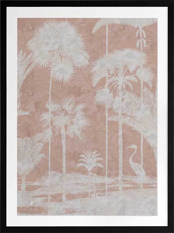 Shadow Palms Pink II Framed Art Print