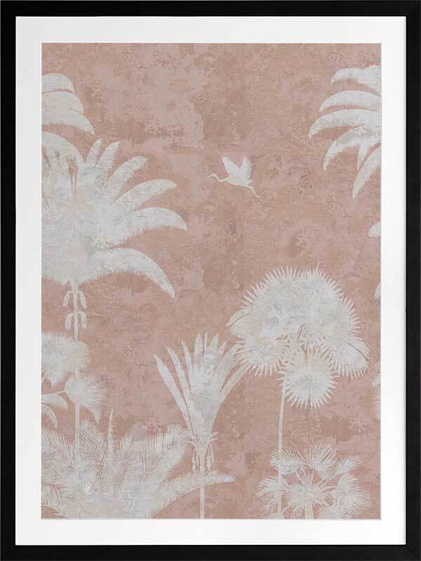 Shadow Palms Pink III Framed Art Print