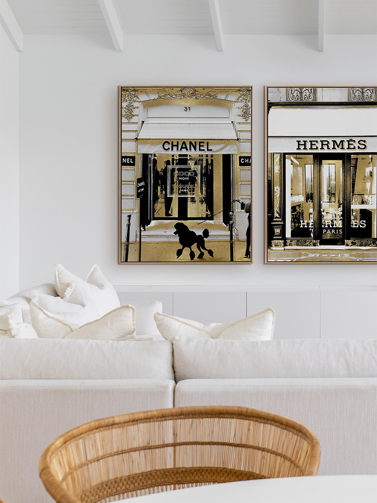 Chanel in Gold Canvas Art Print