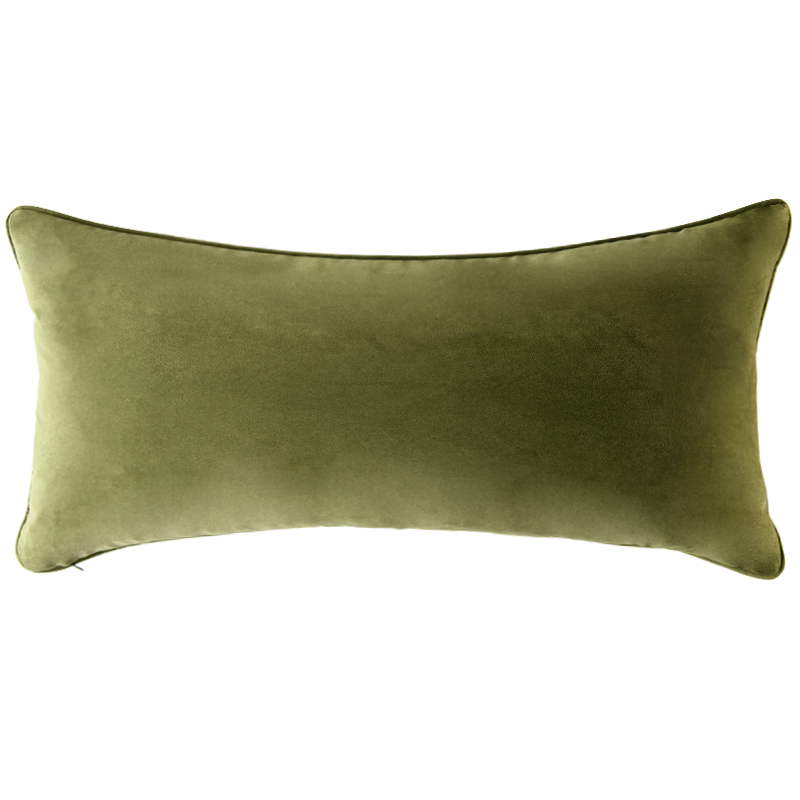 Olive Green Boucle Cushion 80x40cm