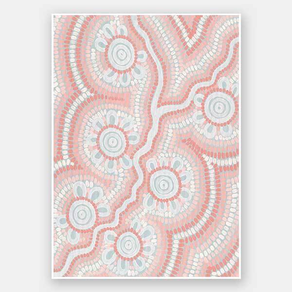 Connection to the River Blush Pink Unframed Art Print