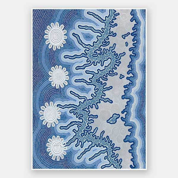 Spiritual Connection Blue Unframed Art Print