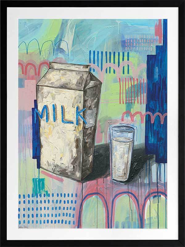 Milk Carton Multicolour Framed Art Print