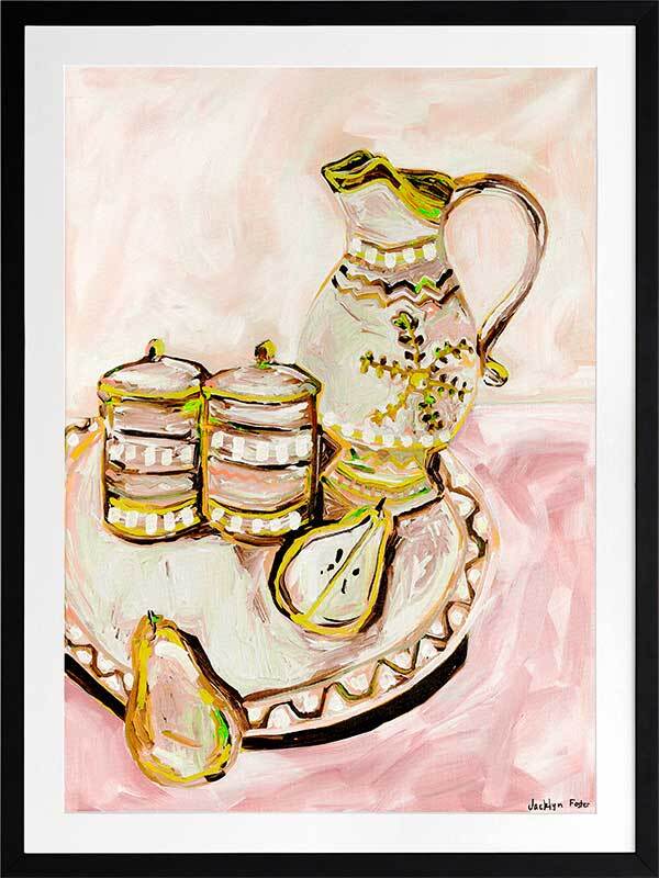 Still Life Tea Party Multicolour Framed Art Print
