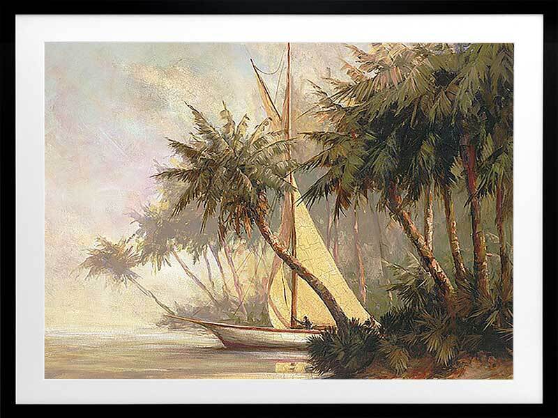 Bay of Palms Framed Art Print