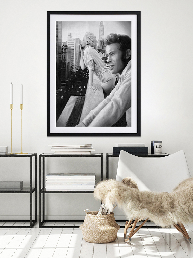James and Marilyn Mono Poster