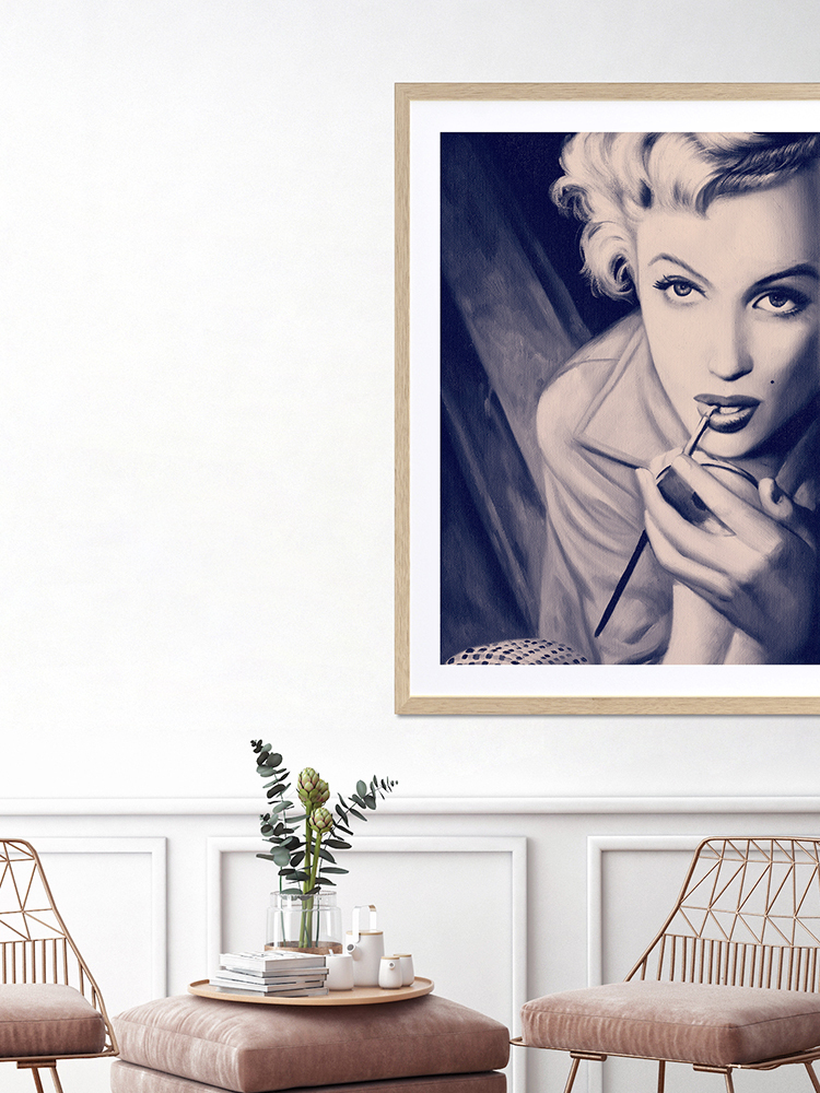 Marilyn Blue Poster