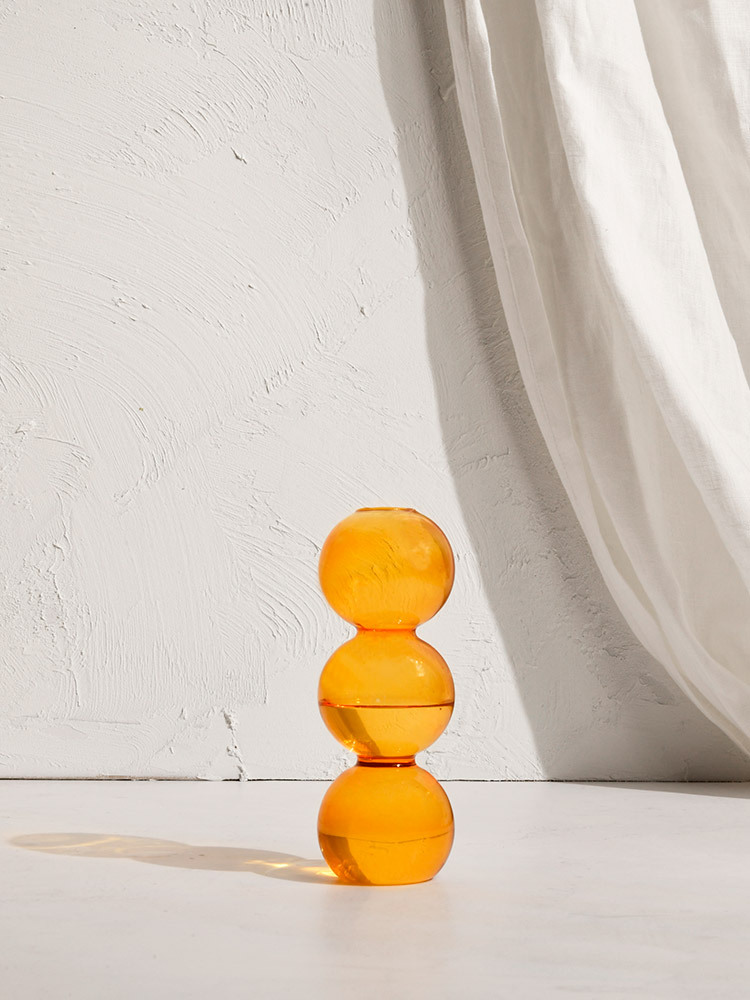 Gio Orange Glass Vase