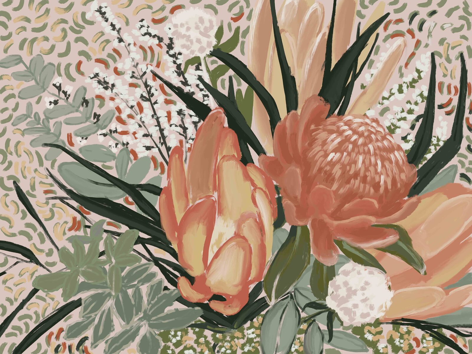 Floral Blush II Wallpaper