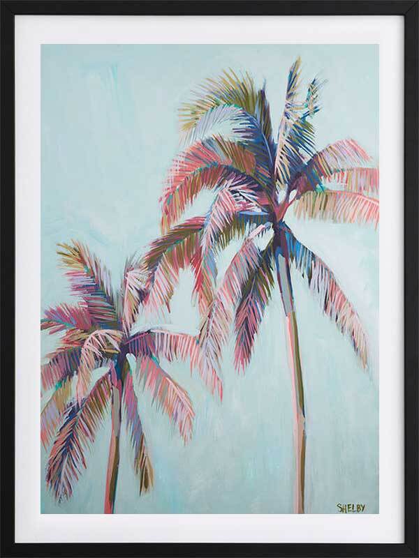 Pastel Palms I Framed Art Print
